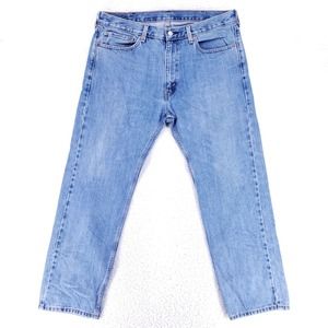 Levis 505 Jeans Denim Cotton Men SZ 38x32 Blue Straight Stretch VTG Mid Rise 90s